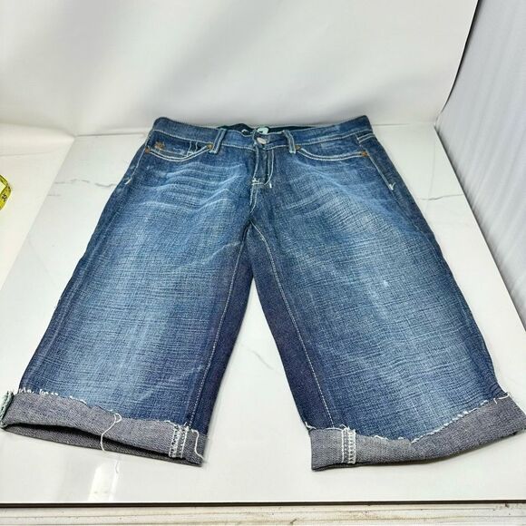 7 For All Mankind Bermuda Jean Shorts- Size 25 - Picture 1 of 10